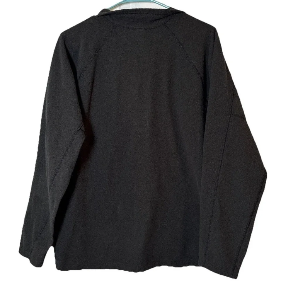The North Face FlashDry Fleece Pullover Men's XLTG XL Black Gray 1/4 Zip Jacket